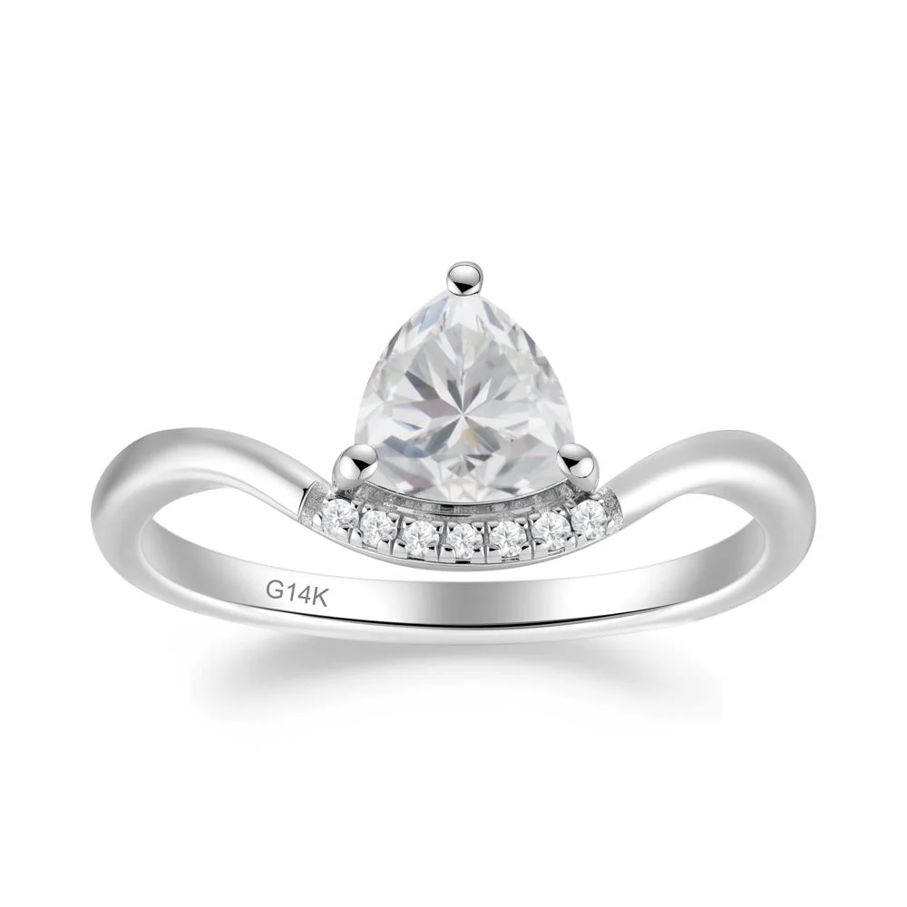 Unique Trilliant Cut Cubic Zirconia Ring - Image 9