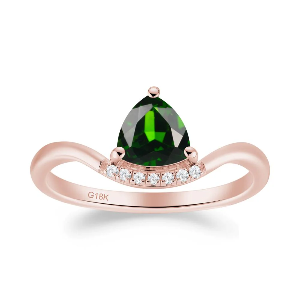 Unique Trilliant Cut Diopside Ring - Image 5