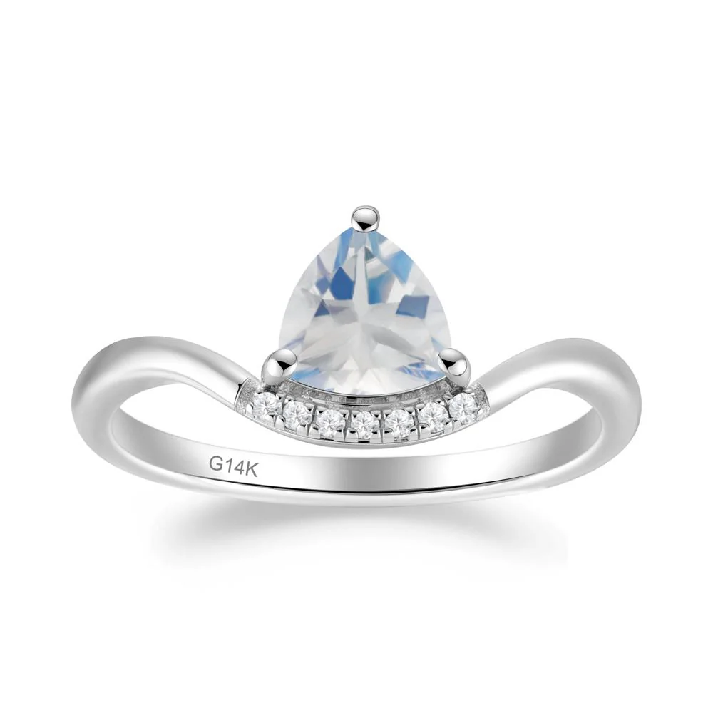 Unique Trilliant Cut Moonstone Ring - Image 4