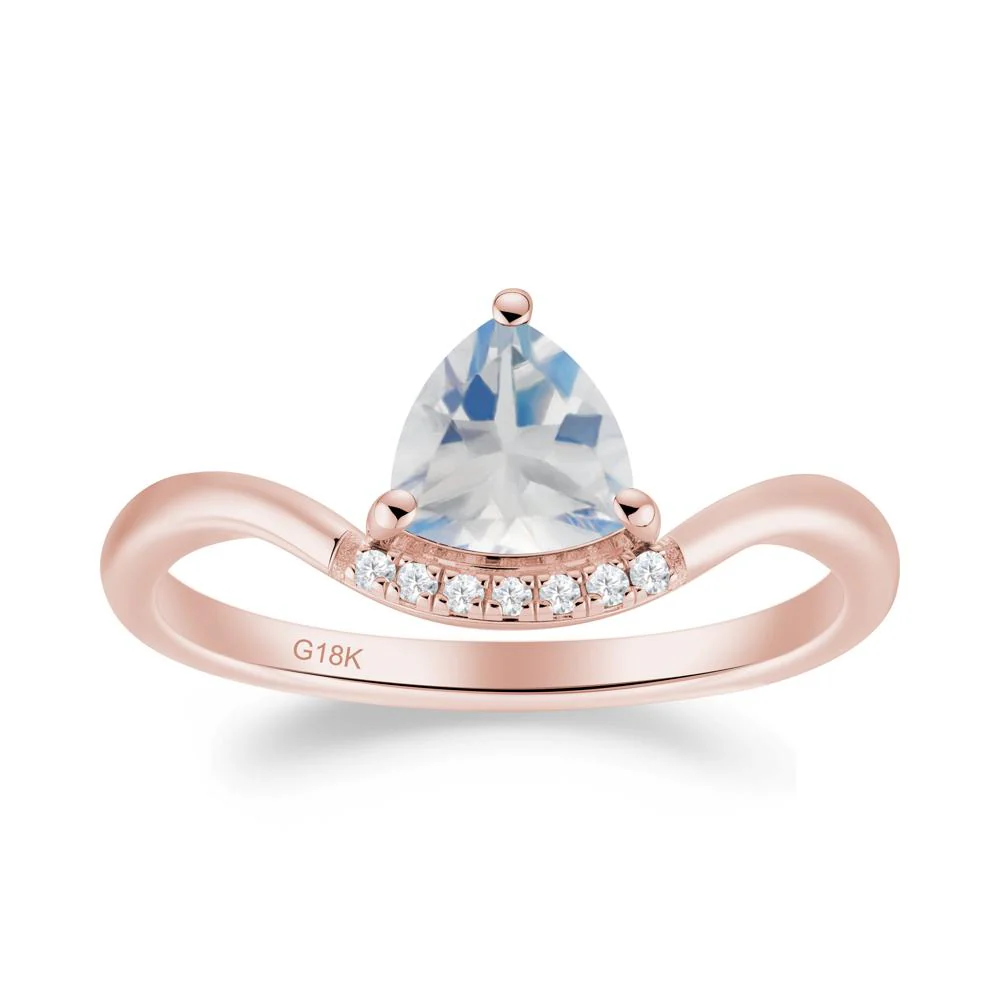 Unique Trilliant Cut Moonstone Ring - Image 7