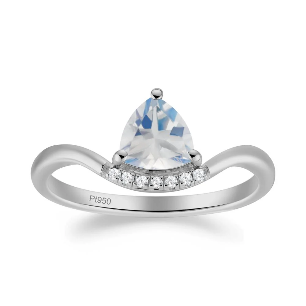 Unique Trilliant Cut Moonstone Ring - Image 9