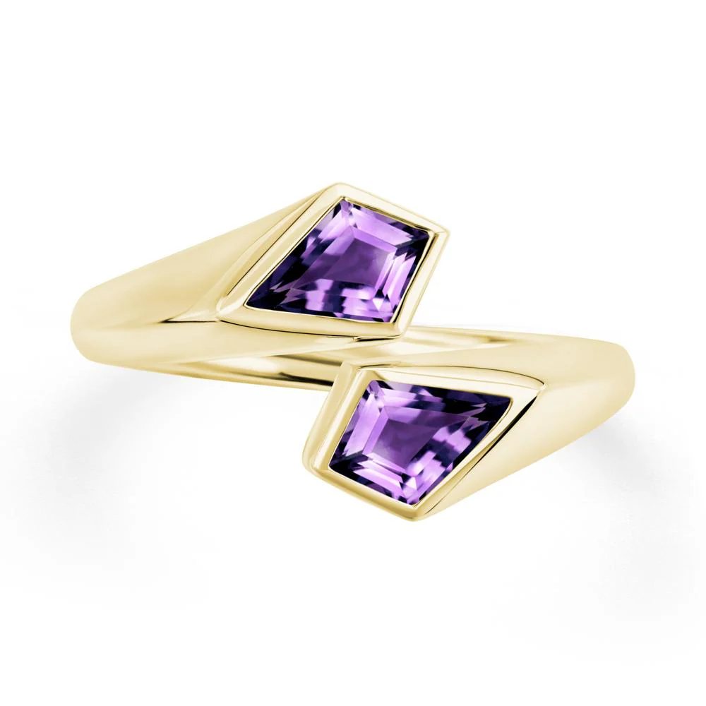 Unique Two Stone Amethyst Ring - Image 8