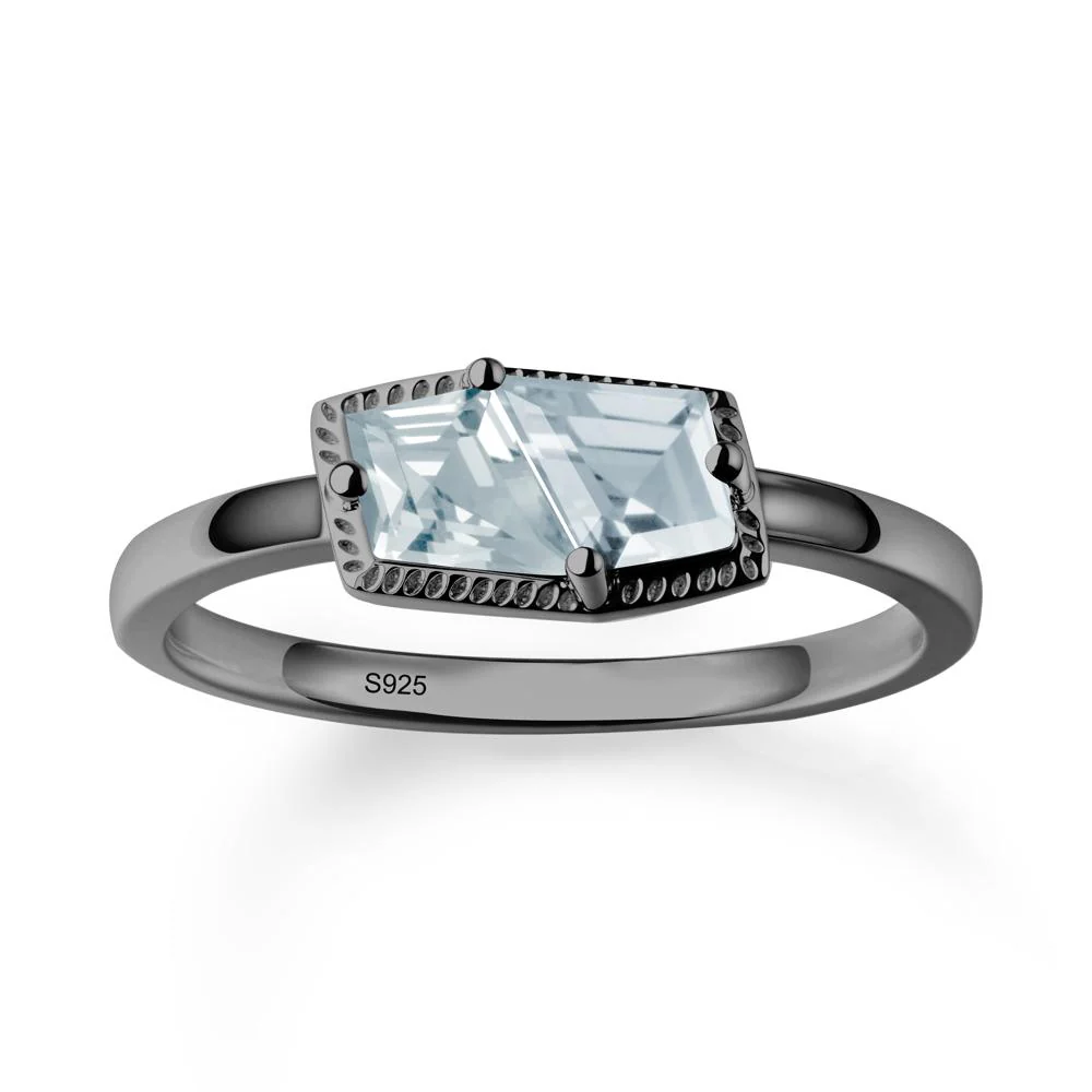 Unique Two Stone Aquamarine Ring In Sterlling Silver - Image 7