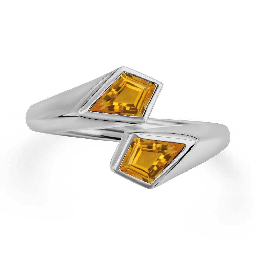Unique Two Stone Citrine Ring - Image 6