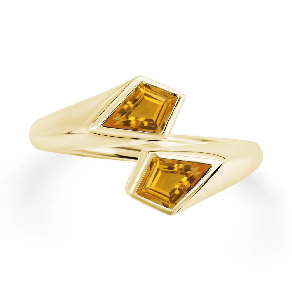Unique Two Stone Citrine Ring - Image 8