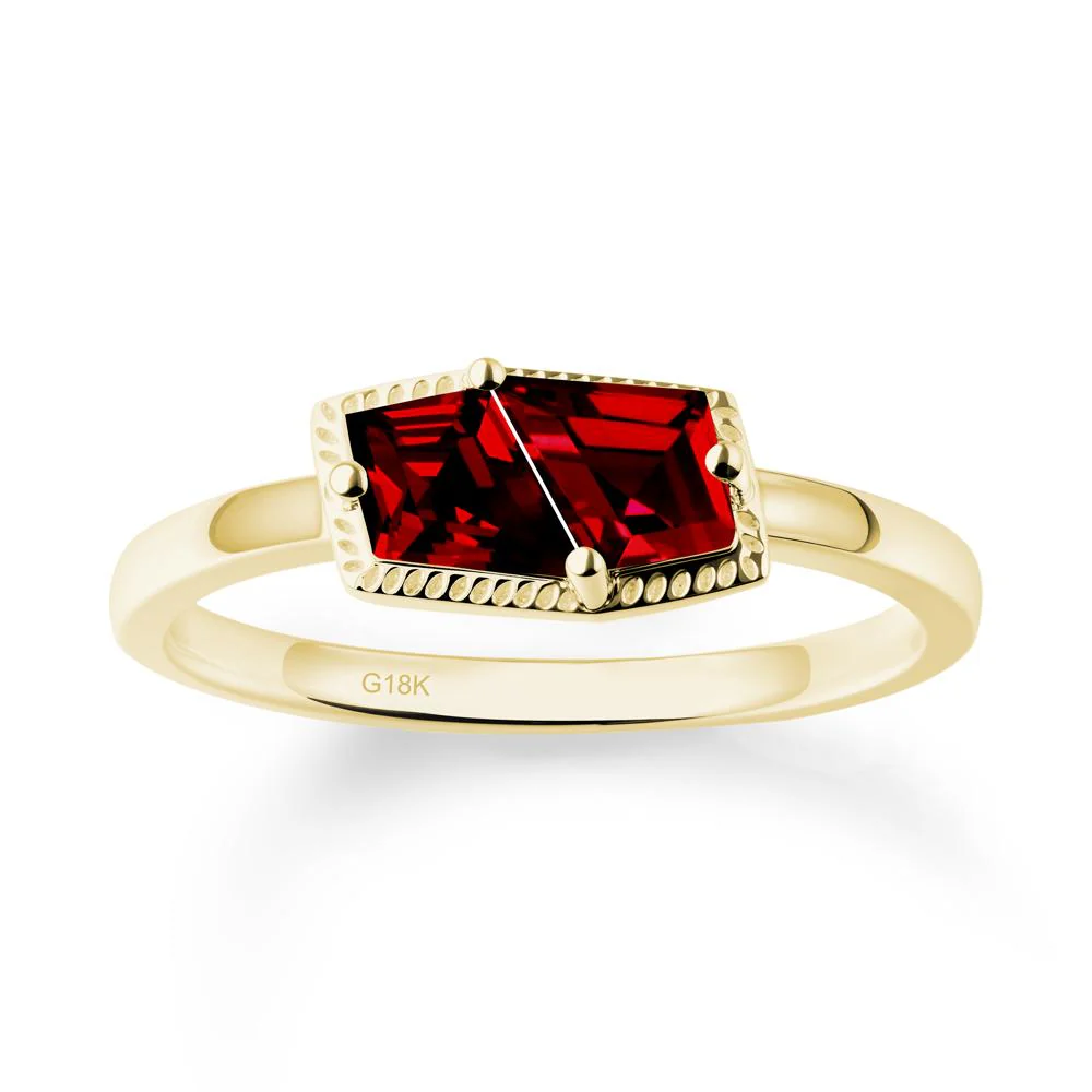 Unique Two Stone Garnet Ring In Sterlling Silver - Image 6