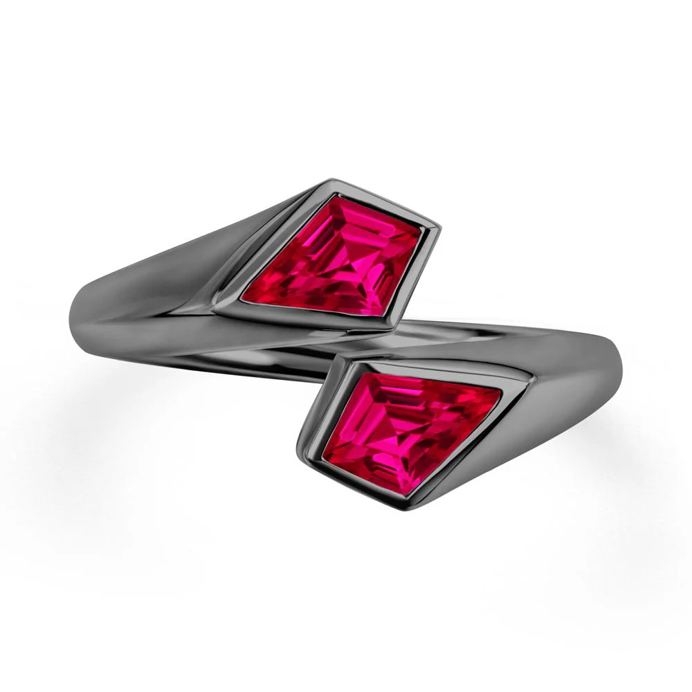 Unique Two Stone Ruby Ring - Image 2