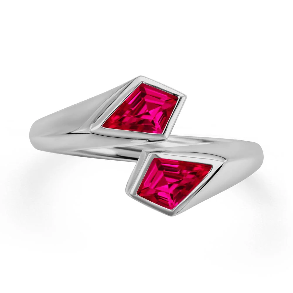 Unique Two Stone Ruby Ring - Image 6