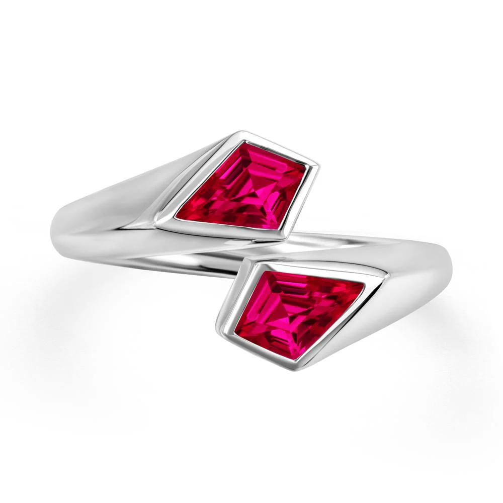 Unique Two Stone Ruby Ring - Image 7