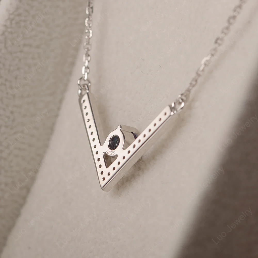 Alexandrite V Shaped Necklace - Image 3