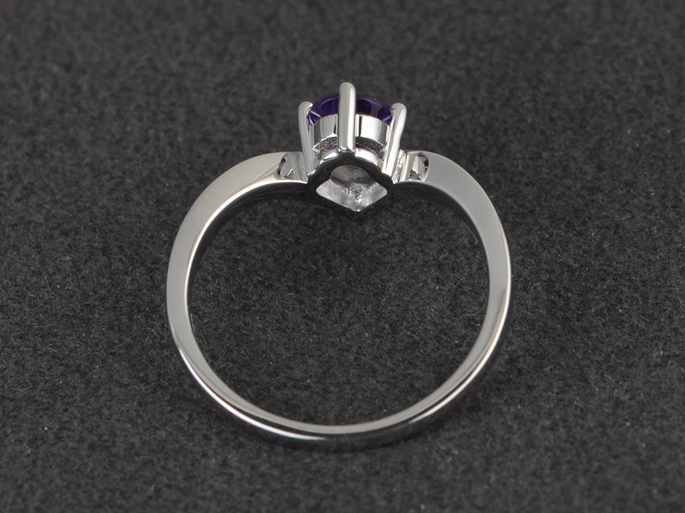 Amethyst Tiny Engagement Ring - Image 3