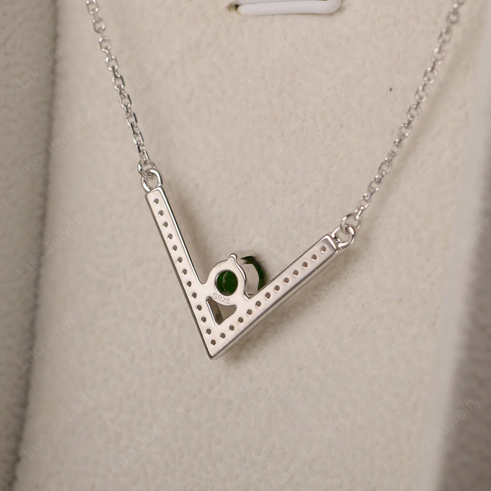 Diopside V Shaped Necklace - Image 3