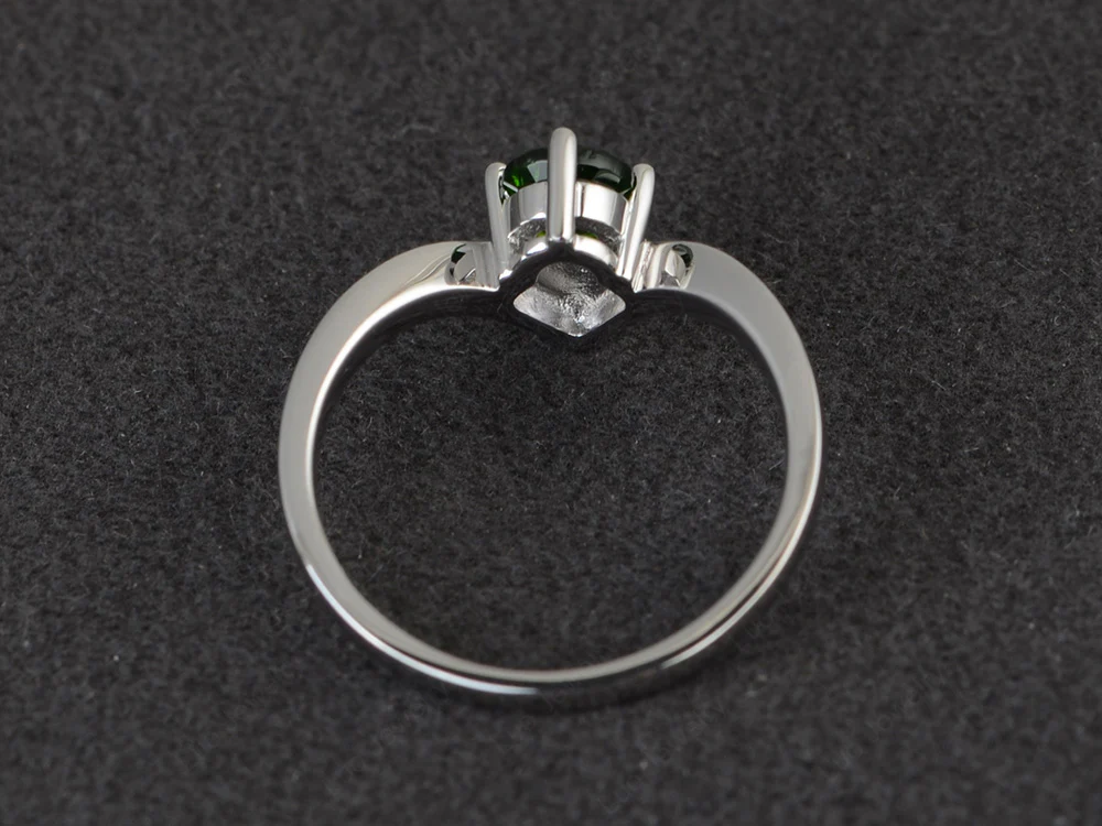 Diopside Tiny Engagement Ring - Image 3