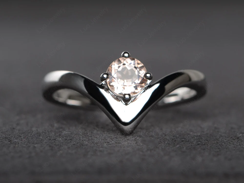 Morganite Tiny Engagement Ring