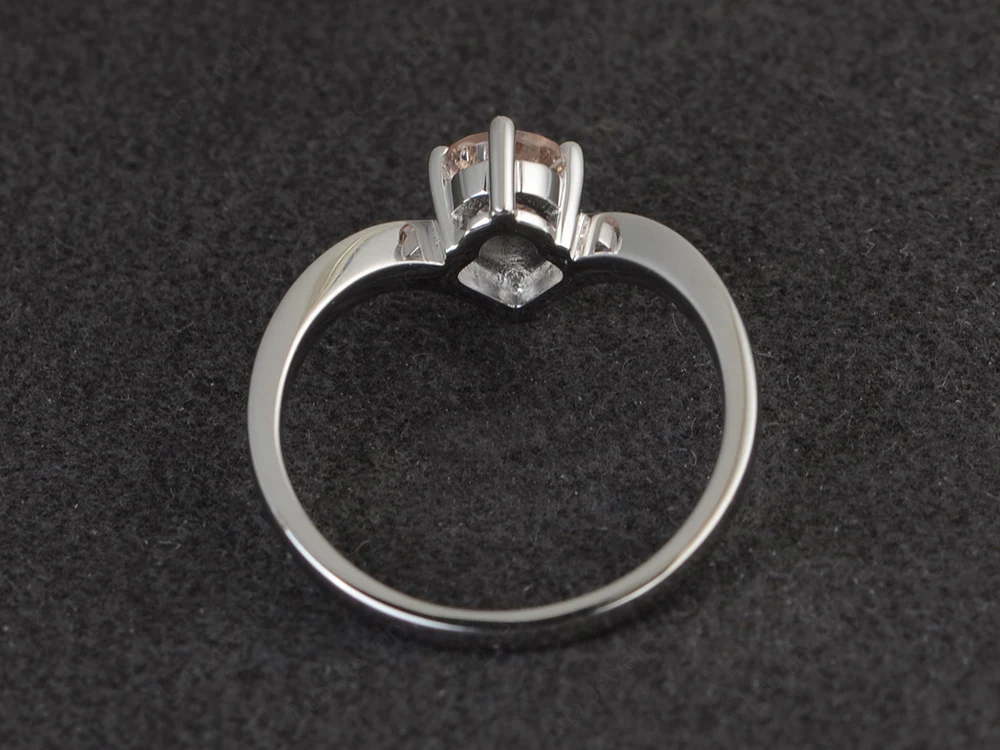 Morganite Tiny Engagement Ring - Image 3