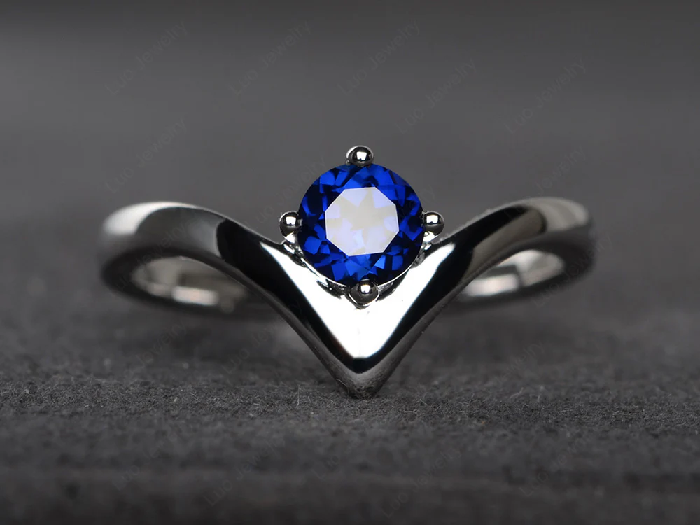 Sapphire Tiny Engagement Ring