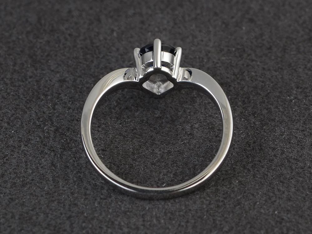 Sapphire Tiny Engagement Ring - Image 3