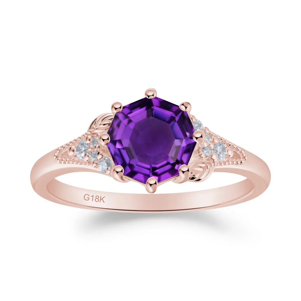 Vinatge Amethyst Promise Ring - Image 5