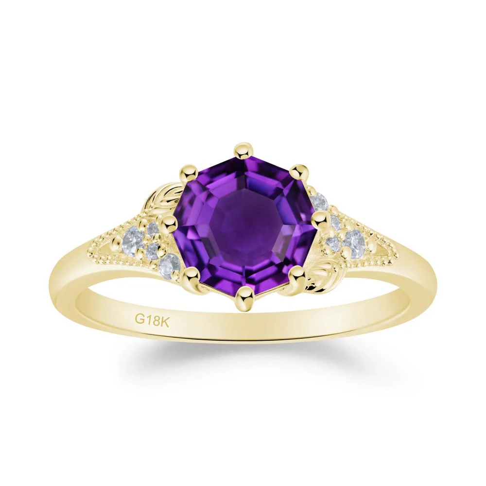Vinatge Amethyst Promise Ring - Image 6