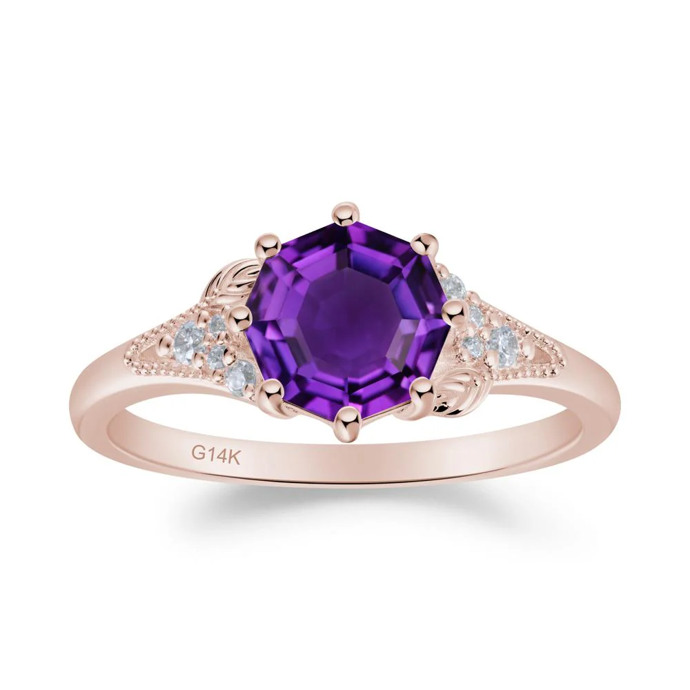 Vinatge Amethyst Promise Ring - Image 8