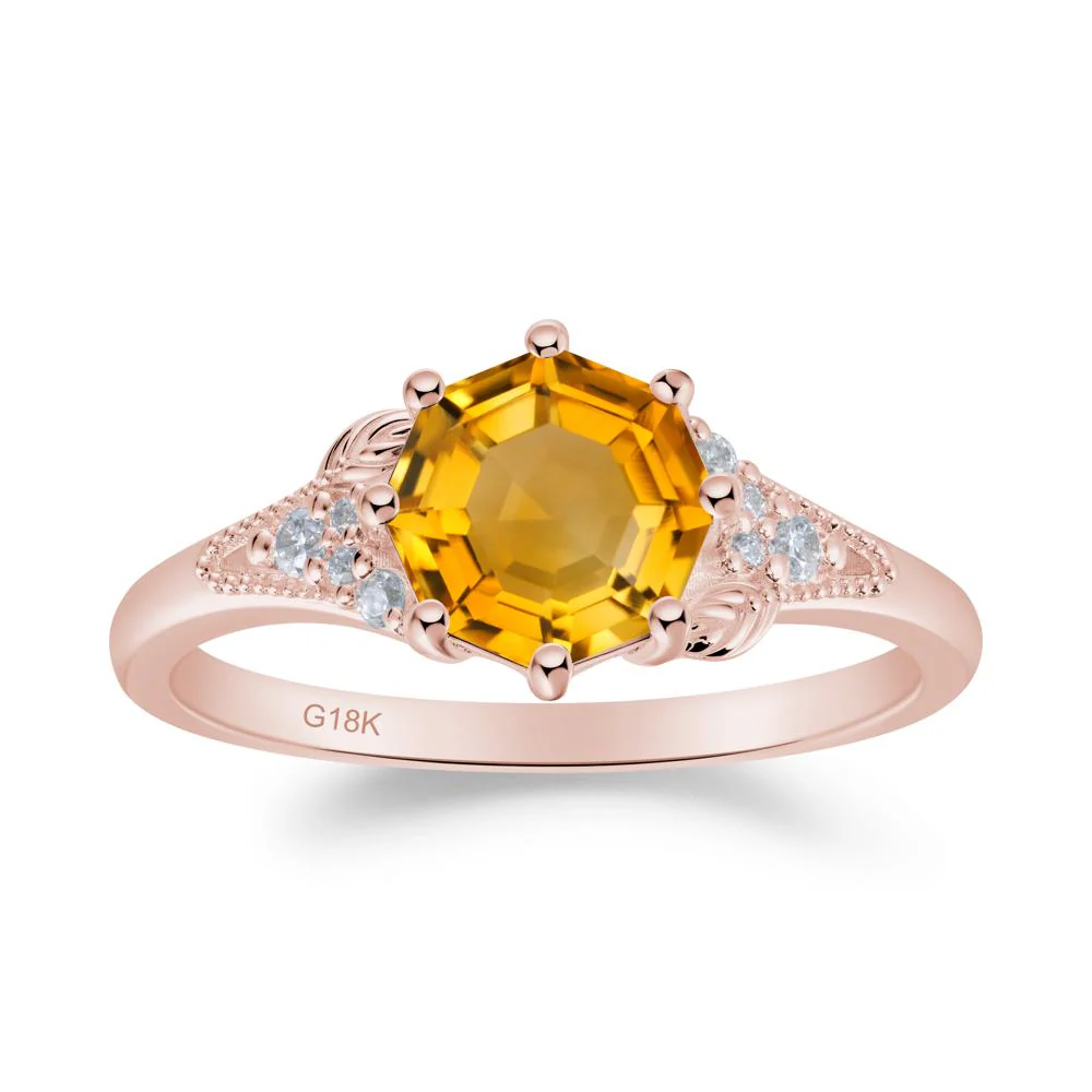 Vinatge Citrine Promise Ring - Image 3