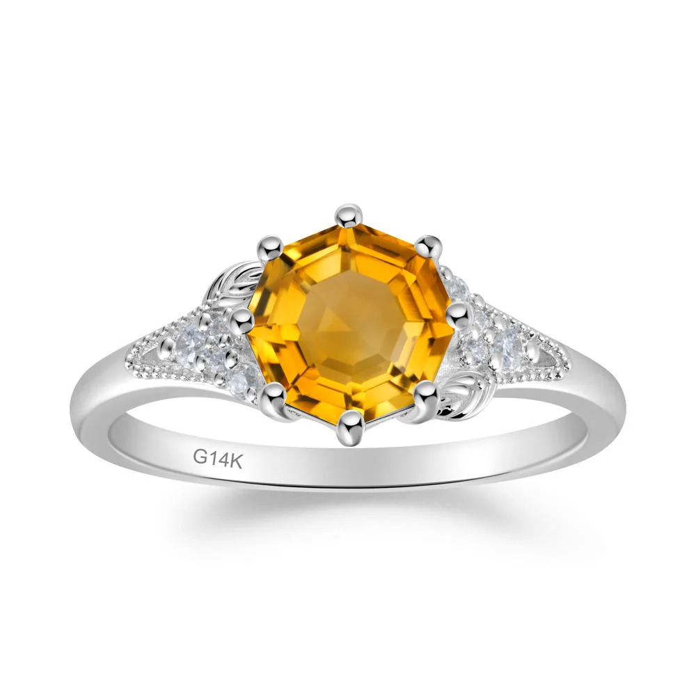 Vinatge Citrine Promise Ring - Image 5