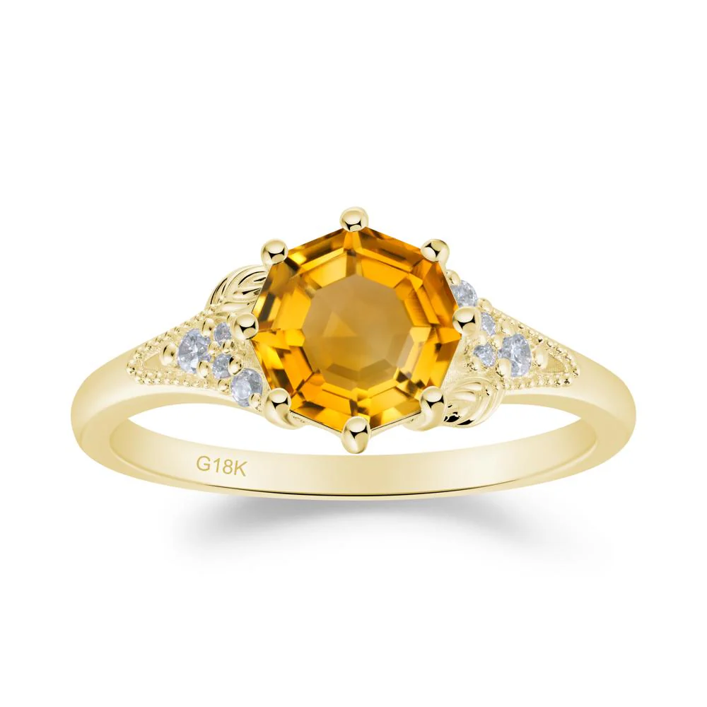 Vinatge Citrine Promise Ring - Image 6