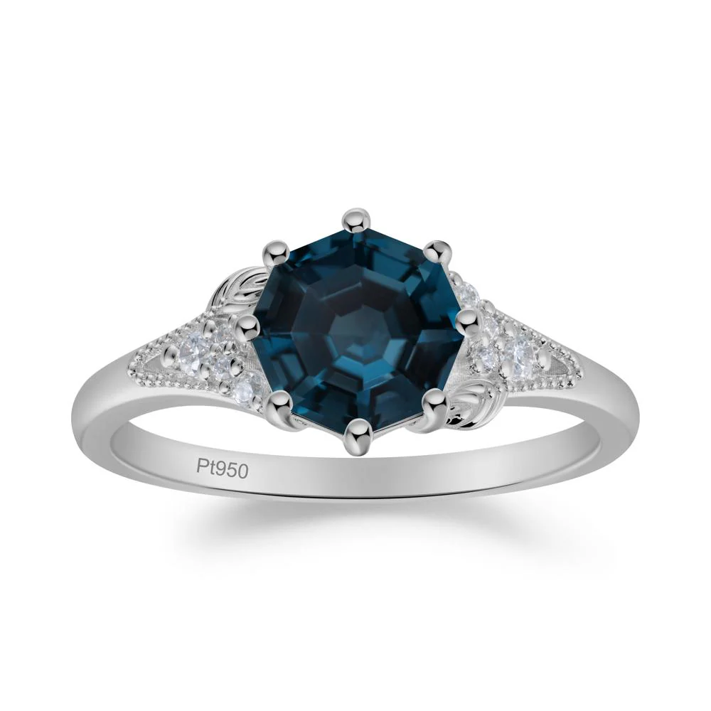 Vinatge London Blue Topaz Promise Ring - Image 3