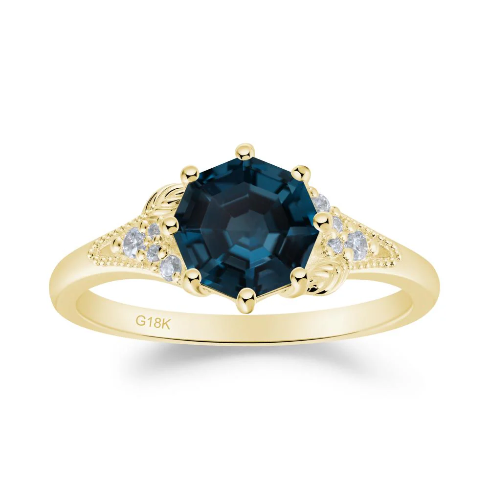 Vinatge London Blue Topaz Promise Ring - Image 4