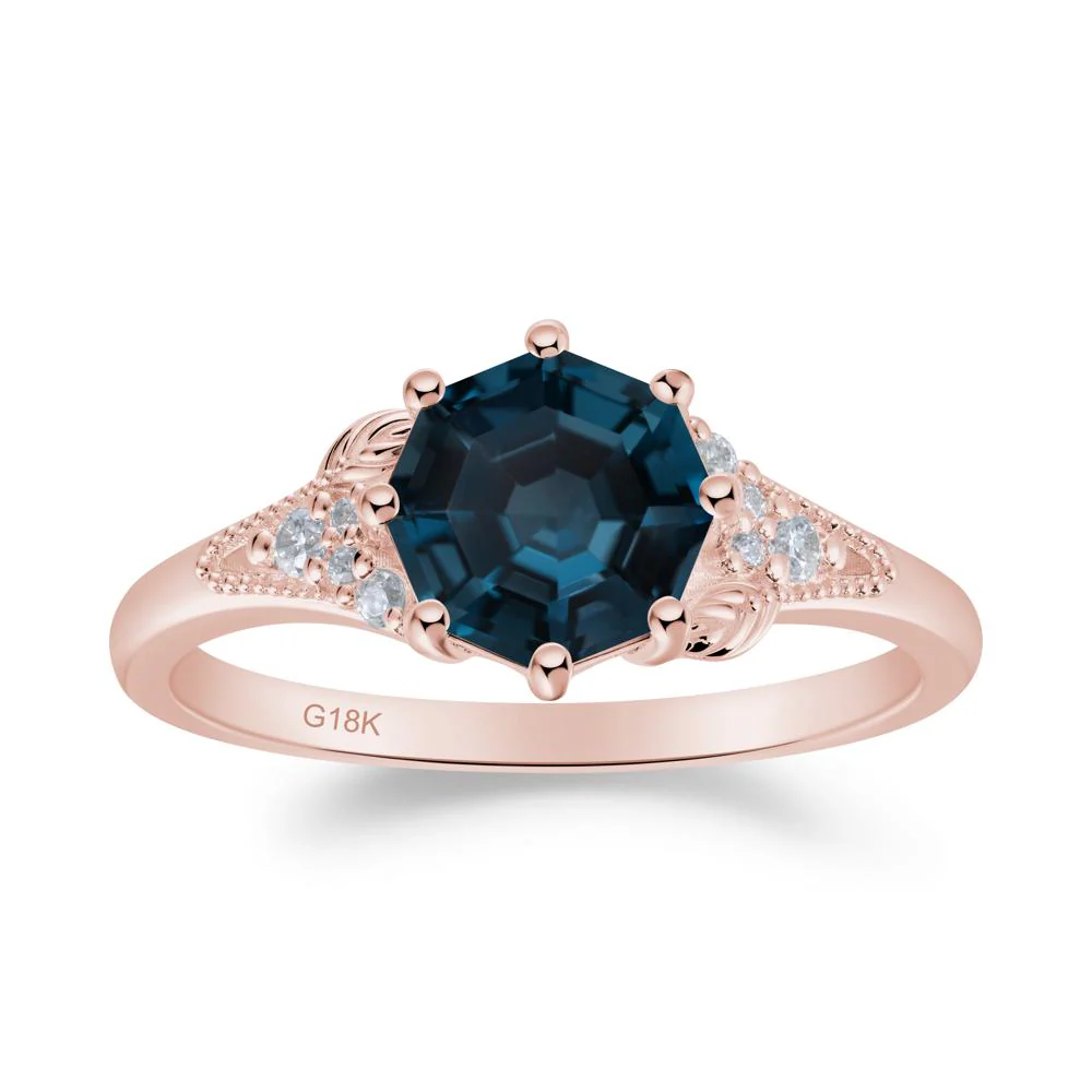 Vinatge London Blue Topaz Promise Ring - Image 7