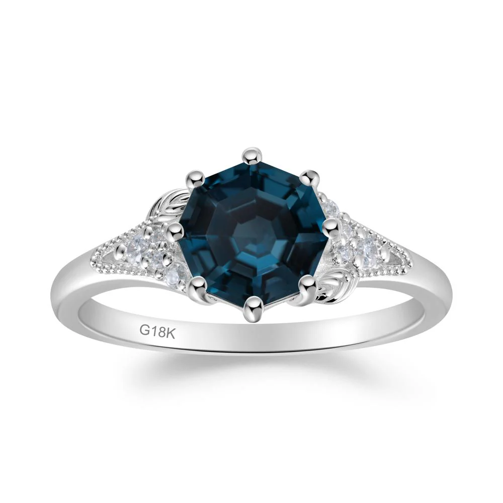 Vinatge London Blue Topaz Promise Ring - Image 8