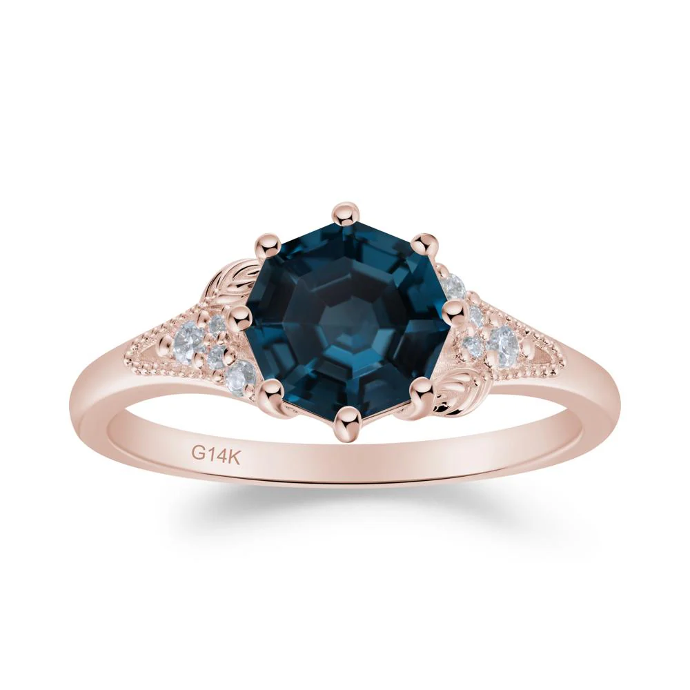 Vinatge London Blue Topaz Promise Ring - Image 9