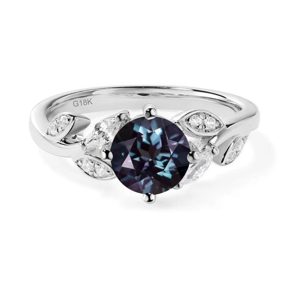 Vine Leaf Alexandrite Engagement Ring - Image 6