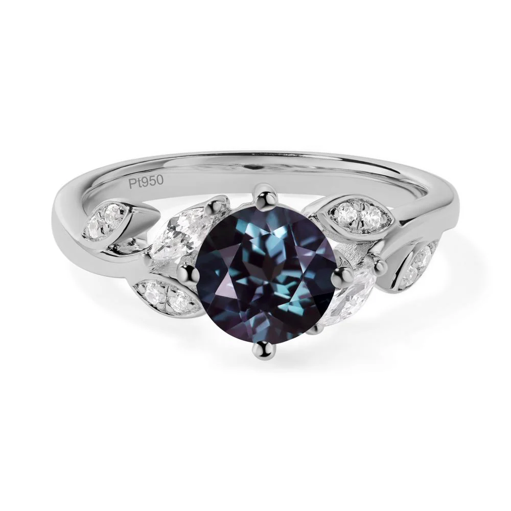 Vine Leaf Alexandrite Engagement Ring - Image 9