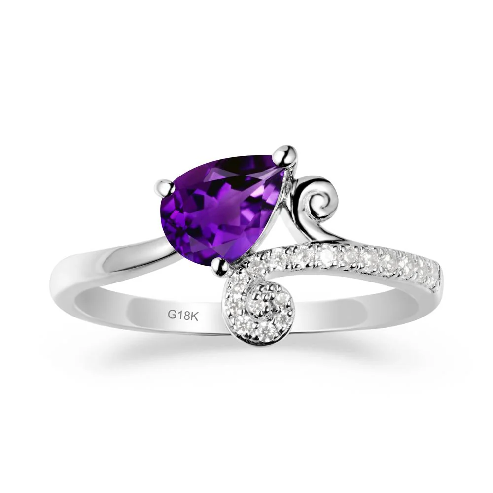 Vine Amethyst Bypass Ring - Image 6