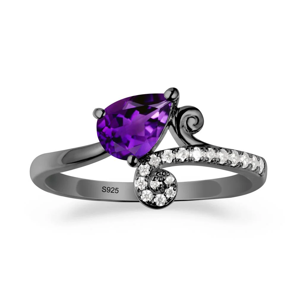 Vine Amethyst Bypass Ring - Image 8