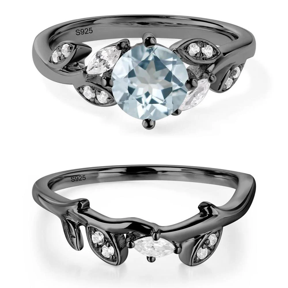 Vine Leaf Aquamarine Engagement Ring - Image 23