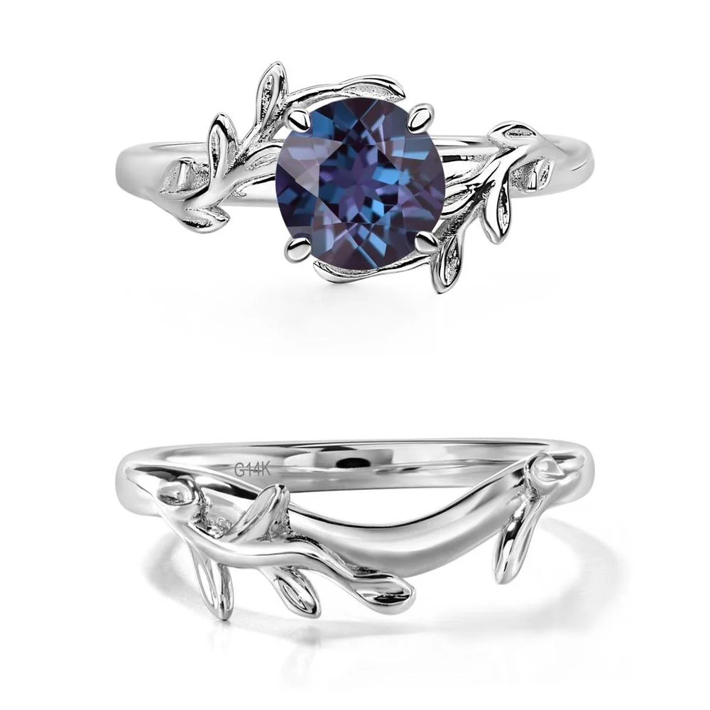 Alexandrite Vine Engagement Ring - Image 13