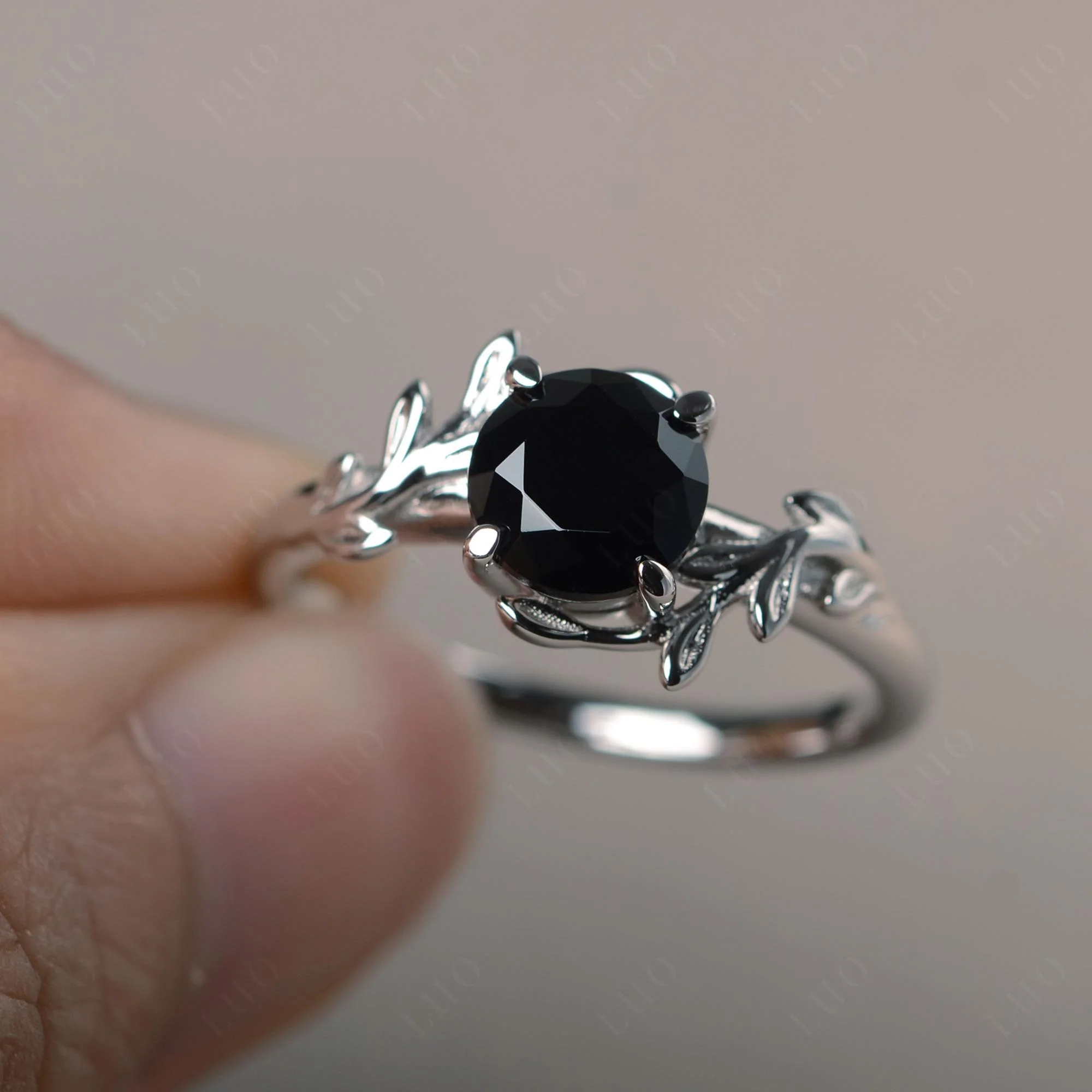 Black Spinel Vine Ring - Image 29