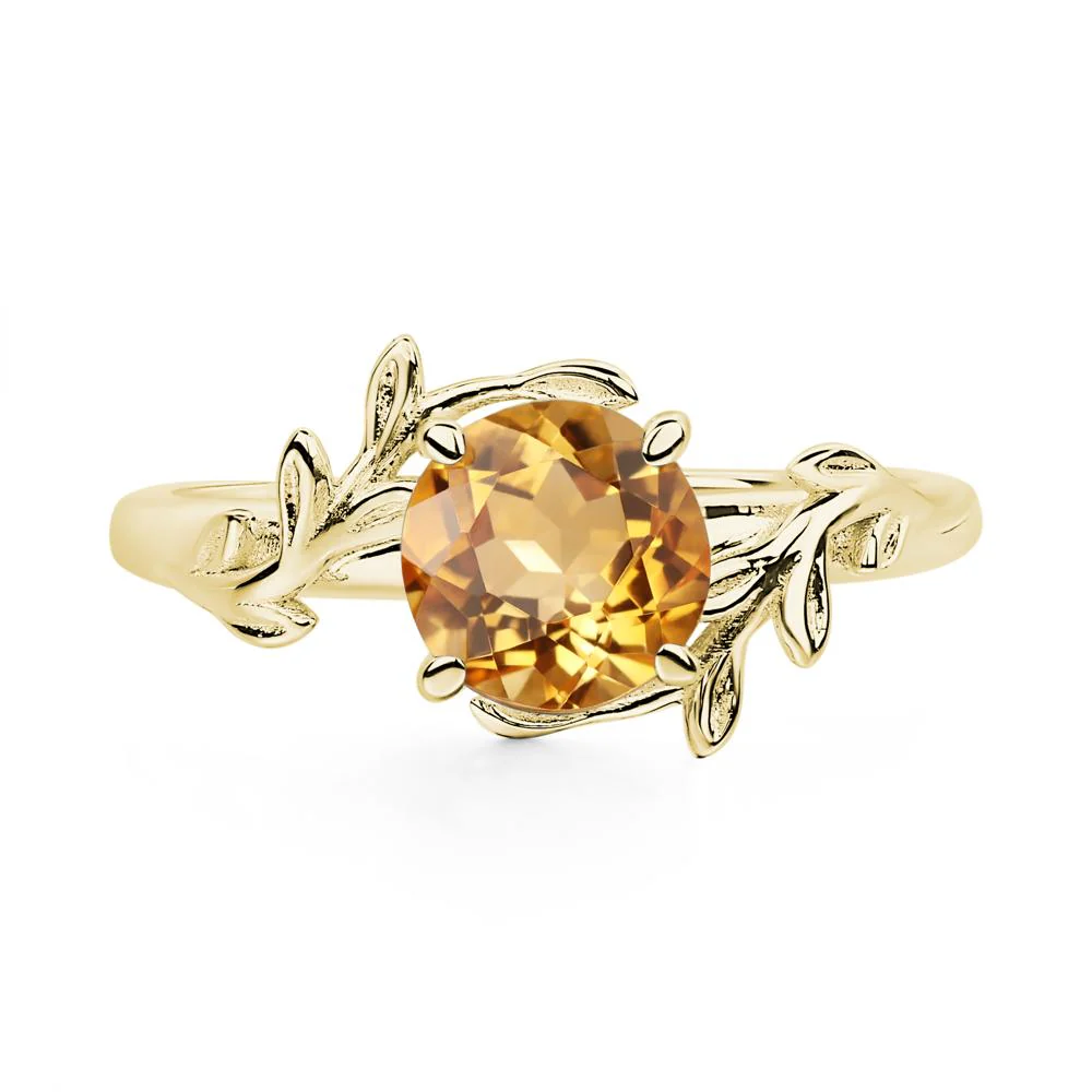 Citrine Leaf and Vine Ring - Image 3