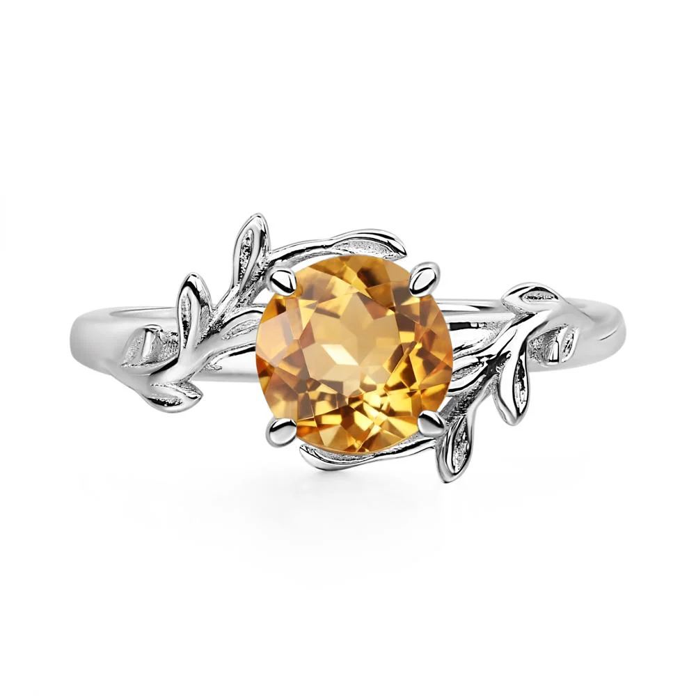 Citrine Leaf and Vine Ring - Image 9