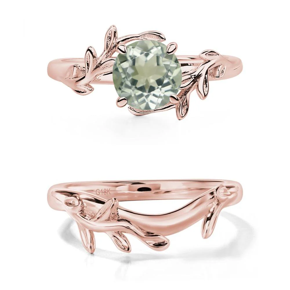 Green Amethyst Leaf and Vine Ring - Image 17