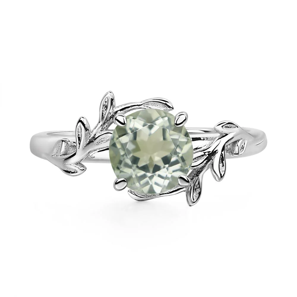 Green Amethyst Leaf and Vine Ring - Image 7