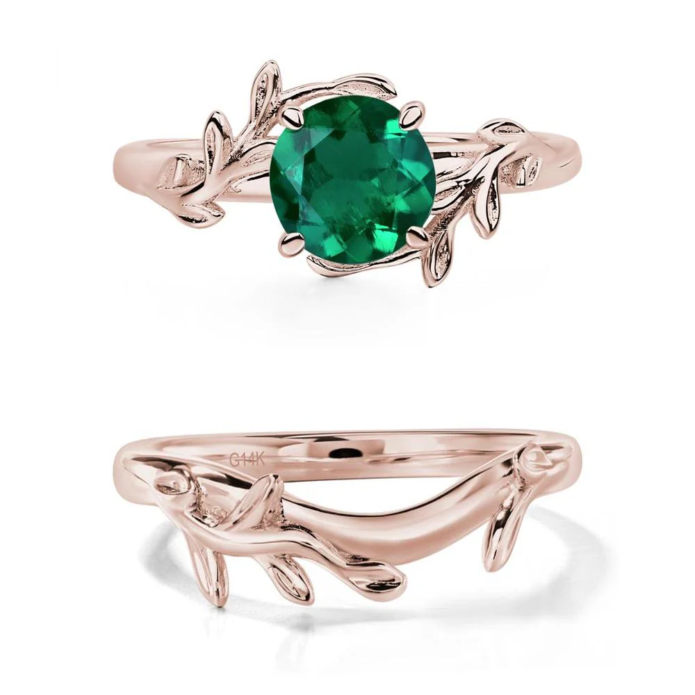 Emerald Vine Engagement Ring - Image 11