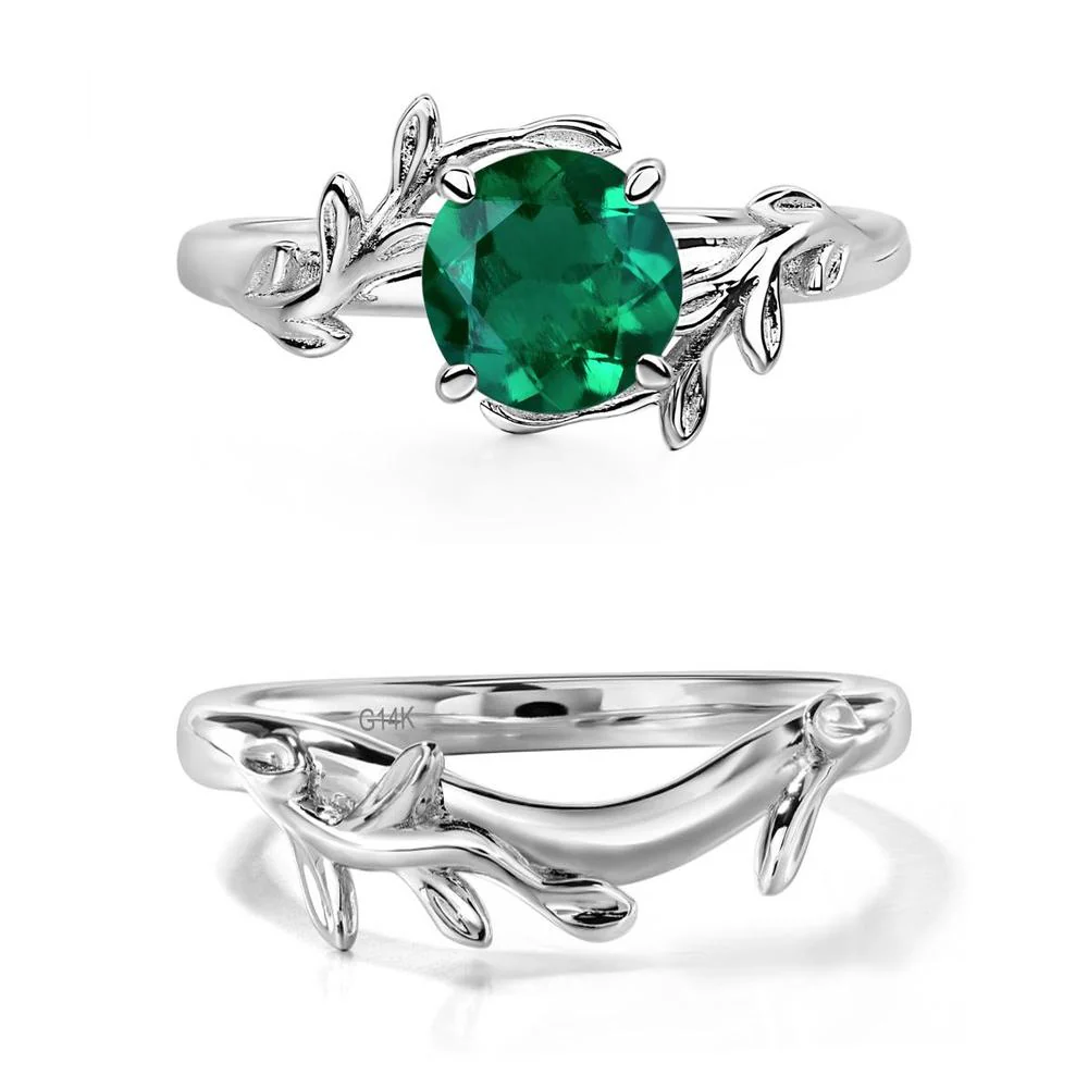 Emerald Vine Engagement Ring - Image 13
