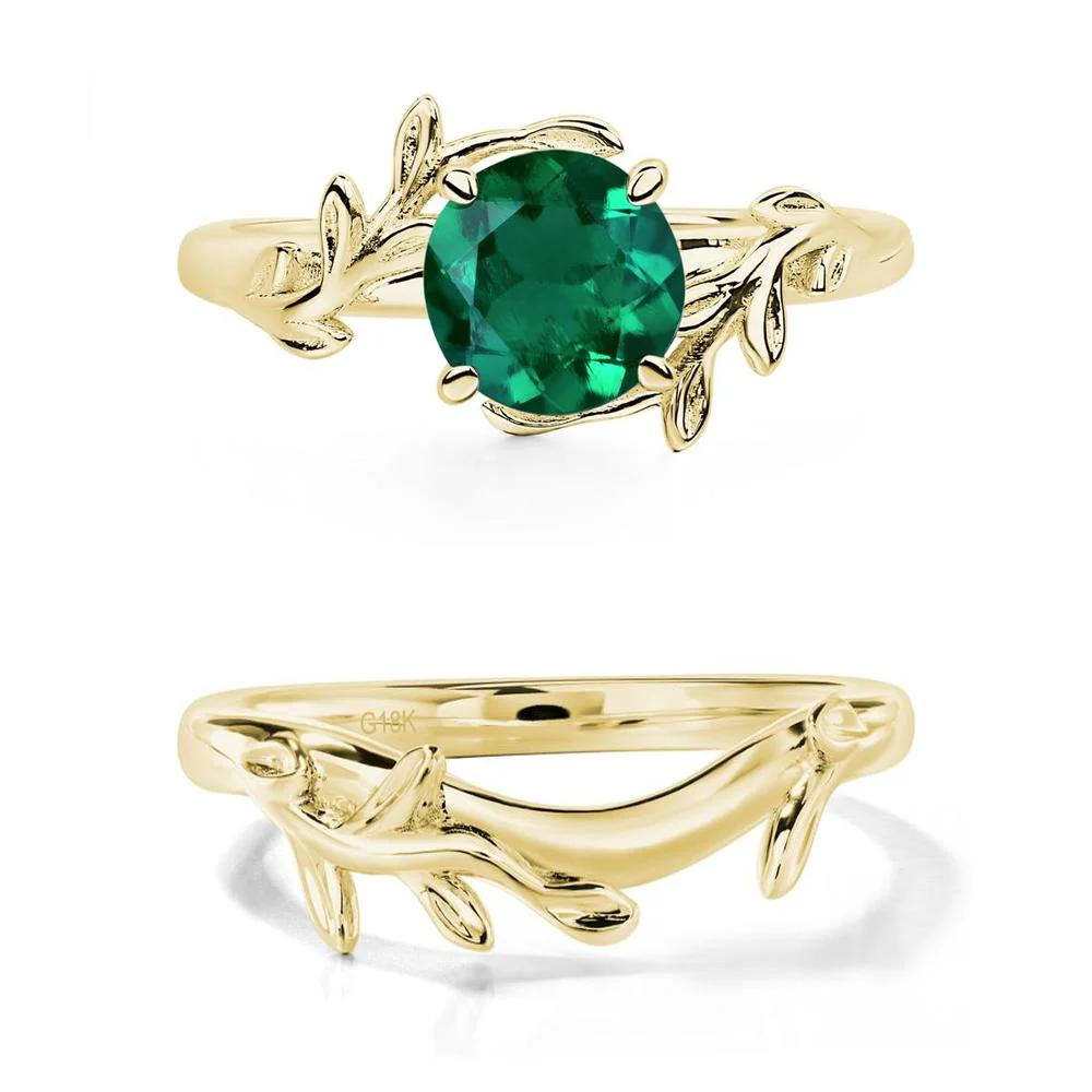 Emerald Vine Engagement Ring - Image 21