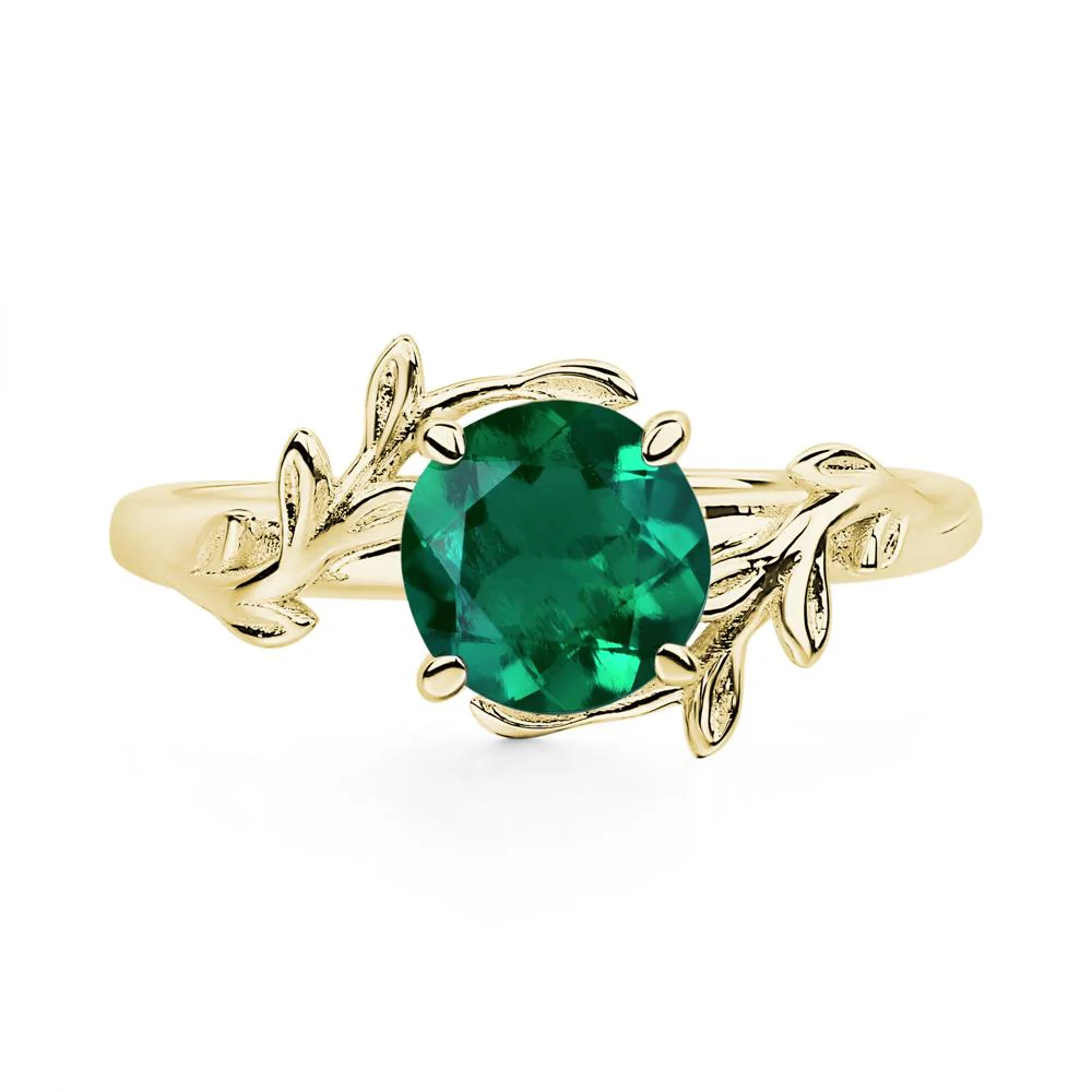 Emerald Vine Engagement Ring - Image 6