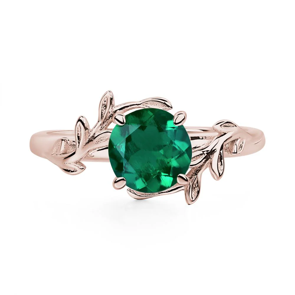 Emerald Vine Engagement Ring - Image 8