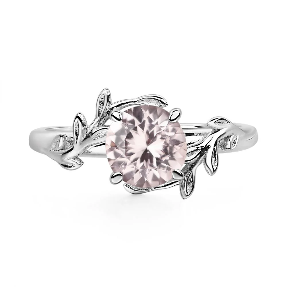 Morganite Leaf and Vine Ring