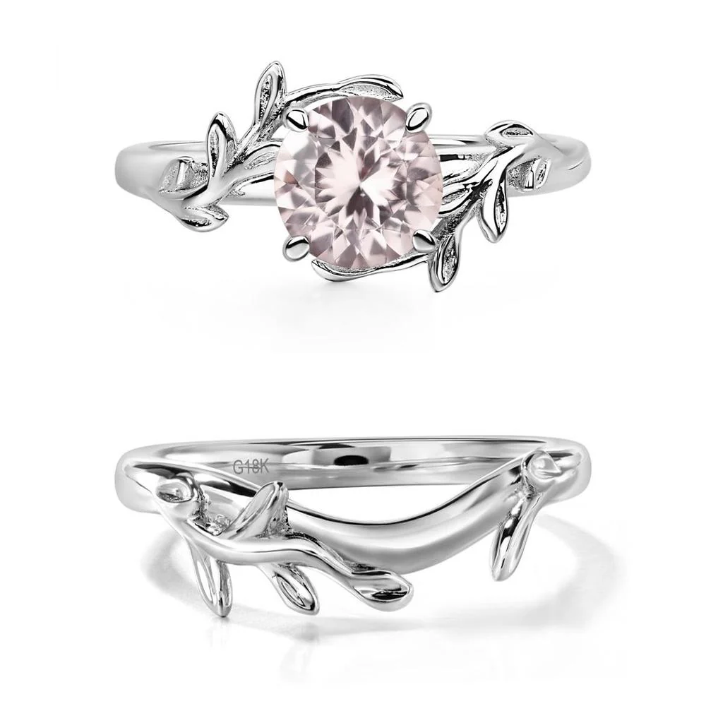 Morganite Leaf and Vine Ring - Image 19